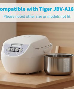 Rice Cooker 10 Cup Inner Pot Compatible with Tiger JBV-A18U, Non-Stick 304 Stainless Steel, Rice Cooker Rplacement Pot, Dishwasher Safe - 6