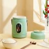 Rice Cooker Small, 500W Rice Maker, 12 Hours Timer Delay & Keep Warm Function, Mini Electric Pot, 800ML Mini Rice Cooker for Travel, Camping, Office (US Plug 110V), Green - 1