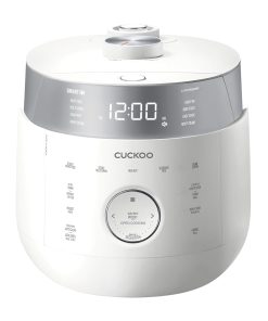 CUCKOO Twin Pressure Rice Cooker 6-Cup Uncooked - 12-Cup Cooked with Induction Heating Technology, 19 Menu Modes with Voice Guide, Full Stainless Steel Inner Pot, White - 1