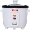 IMUSA 1.5cup Electric Ceramic Rice Cooker, White - 1