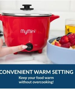Alternative view of My~Mini 32 oz Electric Multi-Cooker Pot, 260 watts ~ (Red)