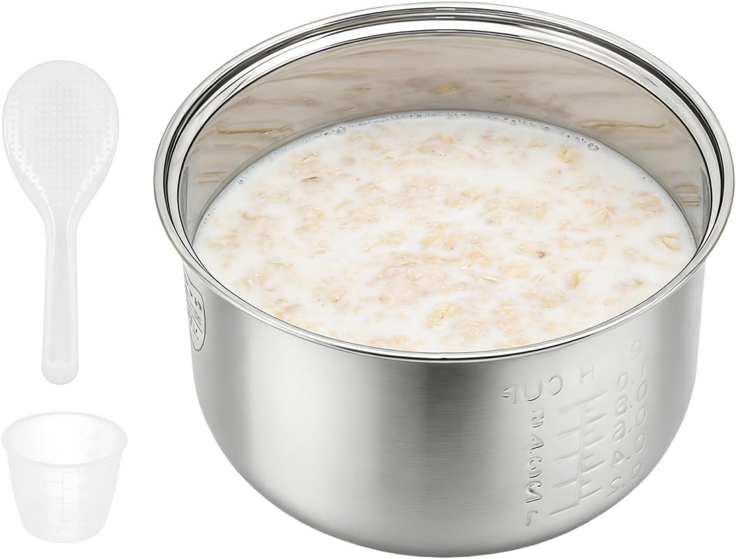 Stainless steel replacement rice cooker inner pot from the parts catalog