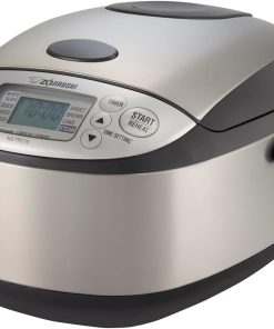 Zojirushi NS-TPC10XT Micom Rice Cooker & Warmer (with PFAS-Free Nonstick), 5.5-Cup, Stainless Brown - 1
