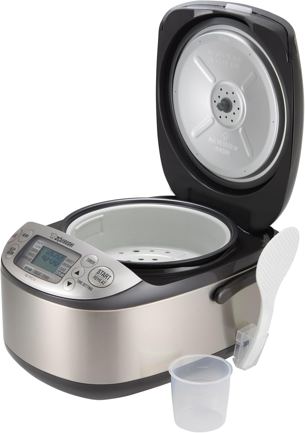 Zojirushi NS-TPC10XT Micom Rice Cooker & Warmer (with PFAS-Free Nonstick), 5.5-Cup, Stainless Brown - Image 3