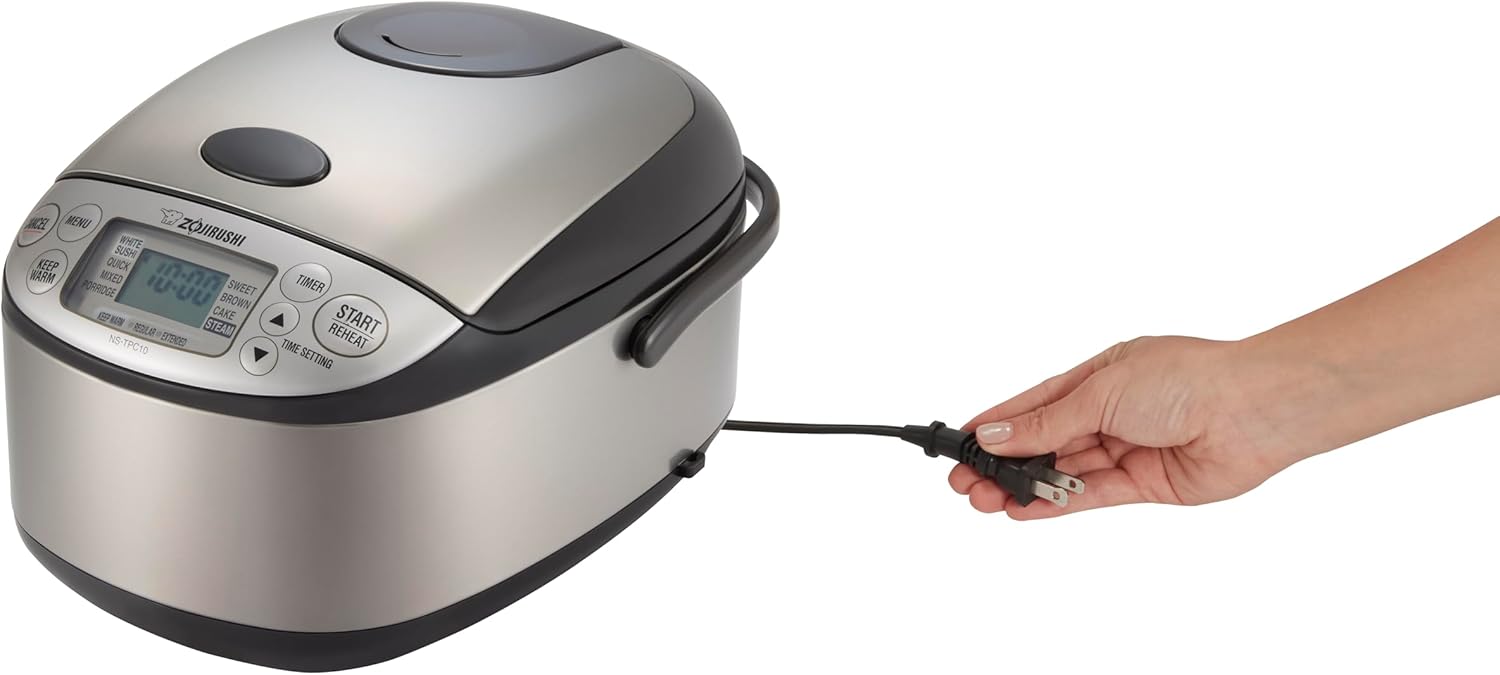 Zojirushi NS-TPC10XT Micom Rice Cooker & Warmer (with PFAS-Free Nonstick), 5.5-Cup, Stainless Brown - Image 5