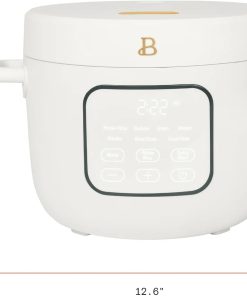 Alternative view of 14 Cup Electric Rice Cooker, Programmable Grain Cooker with Automatic Keep Warm, Touch Display, Ceramic Nonstick Inner Pot and Steam Tray (White Icing)