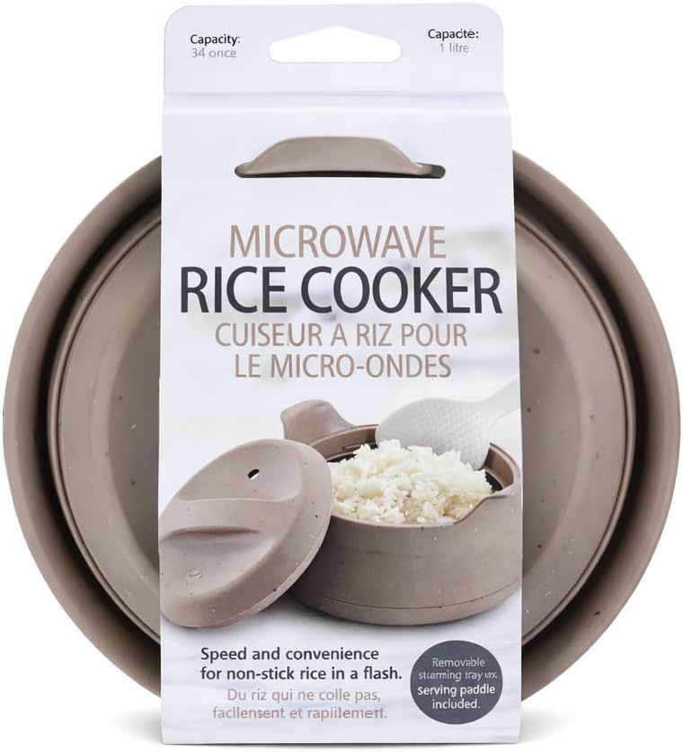 Microwave Rice Cooker with Lid, 34 oz Microwave Steamer Bowl for Rice, Vegetables & Meal Prep, BPA Free Silicone Cooker, Easy Nonstick Cooking Container - Image 3