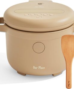 Our Place Rice Cooker - Compact Rice Cooker 3-Cup Uncooked - 6-Cup Cooked with Ceramic Nonstick Inner Pot - Fuzzy Logic Multi-Cooker for White & Brown Rice, Oatmeal & Grains - 1