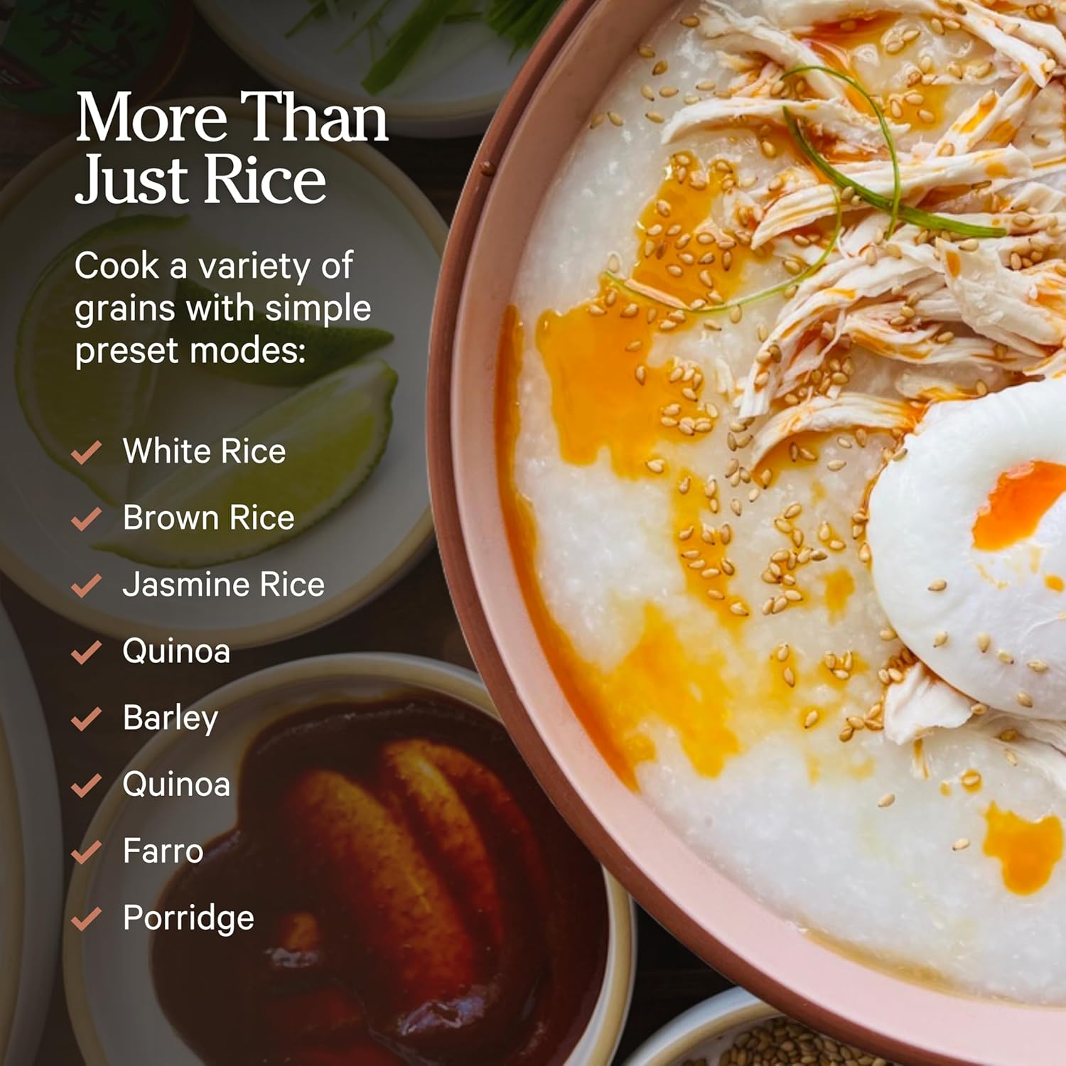 Our Place Rice Cooker | Compact Rice Cooker 3-Cup Uncooked / 6-Cup Cooked with Ceramic Nonstick Inner Pot | Fuzzy Logic Multi-Cooker for White & Brown Rice, Oatmeal & Grains | Delay Timer & Auto Keep Warm | Steam - Image 4