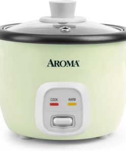 AROMA® Mini Rice Cooker, 2-Cup (Uncooked) - 4-Cup (Cooked), Grain Cooker, Soup Maker, Oatmeal Cooker, Auto Keep Warm, 1 Qt, Light Green - 1