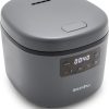 GreenPan Advanced Rice Cooker, 4-Cups Uncooked-8-Cups Cooked, Removable Nonstick Ceramic PFAS-Free Pot, White & Brown Rice, Family Sized, Quick Cook in 25mins, 6 Presets, Fuzzy Logic Tech, Graphite - 1