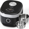 Low Carb & Low Sugar 8 Cup Rice Cooker Stainless Steel Inner Pot PFAS-Free Dishwasher Safe, Large Capacity Rice Cooker Family With 8 Menu Options,Steamer Basket, 24H Delay Timer Auto Keep Warm - 1