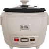 BLACK+DECKER 3-Cup Cooked (1.5 Cups Uncooked) Rice Cooker, Removable Nonstick Bowl, One-Touch Operation, Baked Stone - 1
