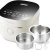 Rice Cooker 4L Low Carb with Nonstick Stainless Steel Inner Pot, 8-Cup LED Display Rice Maker, 24-Hr Delay Timer & 8-Hr Keep for White Rice-Porridge - 1
