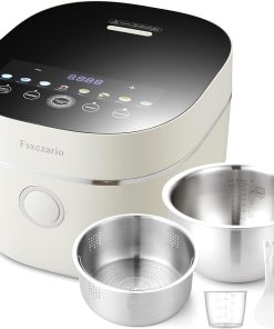 Rice Cooker 4L Low Carb with Nonstick Stainless Steel Inner Pot, 8-Cup LED Display Rice Maker, 24-Hr Delay Timer & 8-Hr Keep for White Rice/Porridge