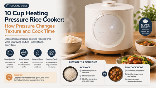 10 Cup Heating Pressure Rice Cooker: How Pressure Changes Texture and Cook Time
