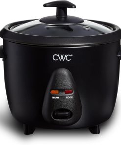 COOK WITH COLOR 6 Cup Rice Cooker 300W - Effortless Cooking and Perfectly, Cooks 3 Cups of Raw Rice for 6 Cups of Cooked Rice, Black