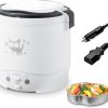 OSBA 12V Rice Cooker for Car 1L Mini Rice Cooker with Steamer, White - 1