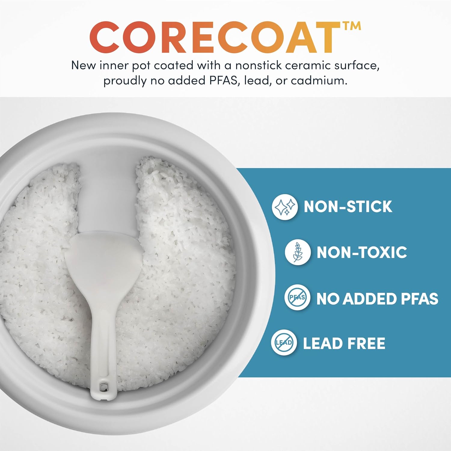 AROMA CoreCoat™ Digital Rice Cooker (8 Cups Cooked) and Steamer with Nonstick Ceramic Rice Cooker Pot Coating and Pop-Up Steam Tray, 2 Quarts - Image 4