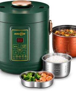 Audecook Low Carb Rice Cooker 2-Cup Uncooked Mini Multicooker