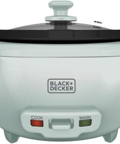 BLACK+DECKER 6-Cup Rice Cooker with Steaming Basket, Surf Spray