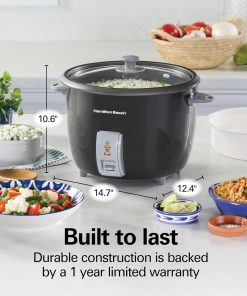 Alternative view of Hamilton Beach Rice Cooker & Food Steamer, 30 Cups Cooked, 15 Cups Uncooked
