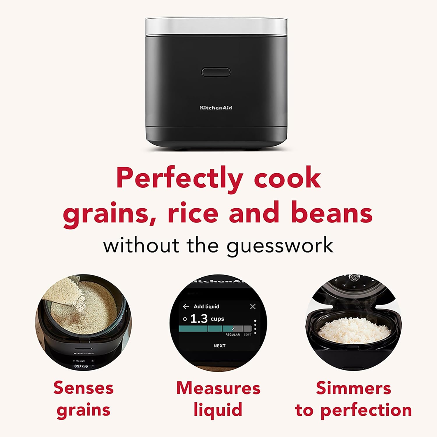 KitchenAid XL 12 Cup Grain and Rice Cooker, Integrated Scale, KGC2254PL - Image 7
