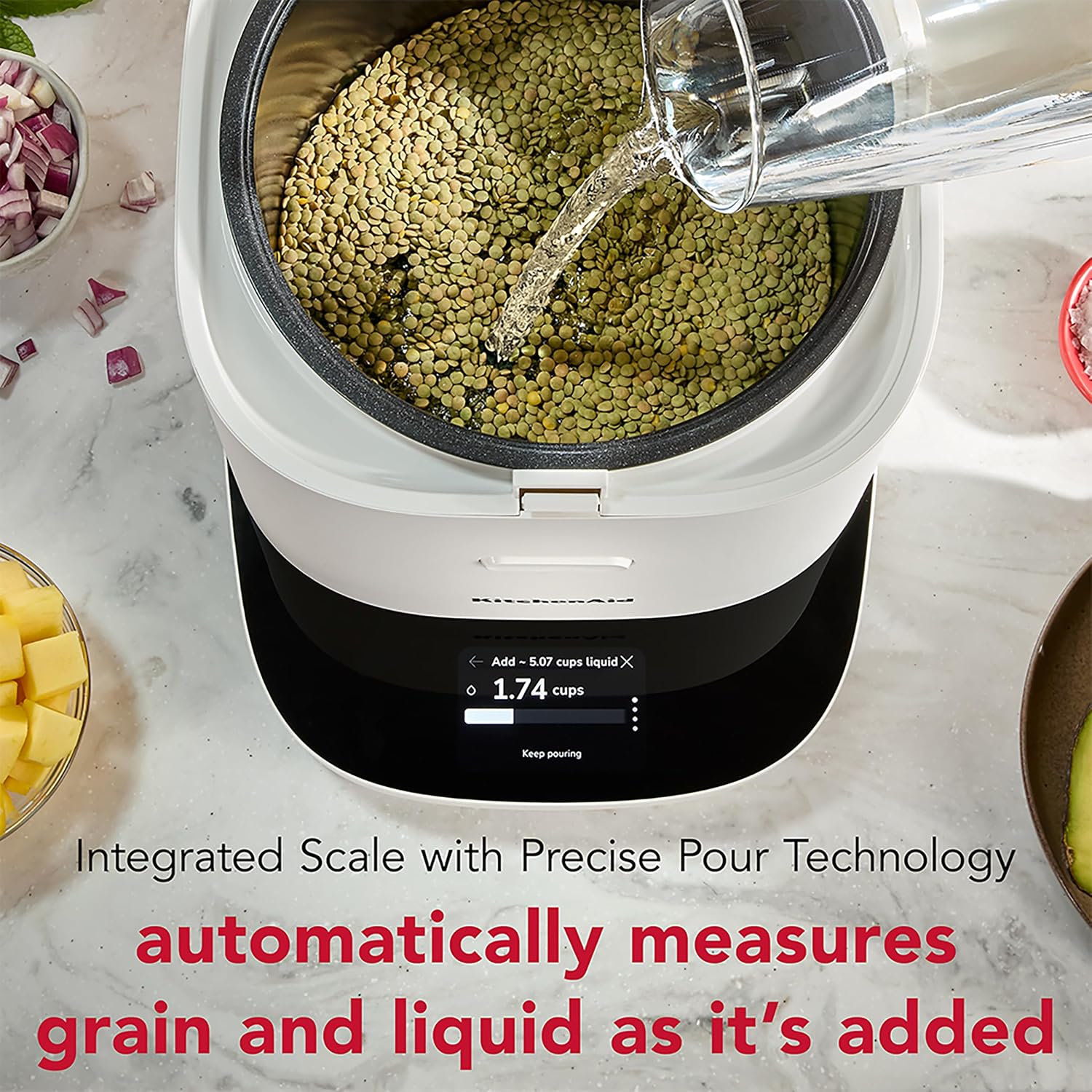 KitchenAid XL 12 Cup Grain and Rice Cooker, Integrated Scale, KGC2254PL - Image 6