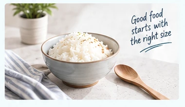 Cooked rice prepared for meal prep and leftovers